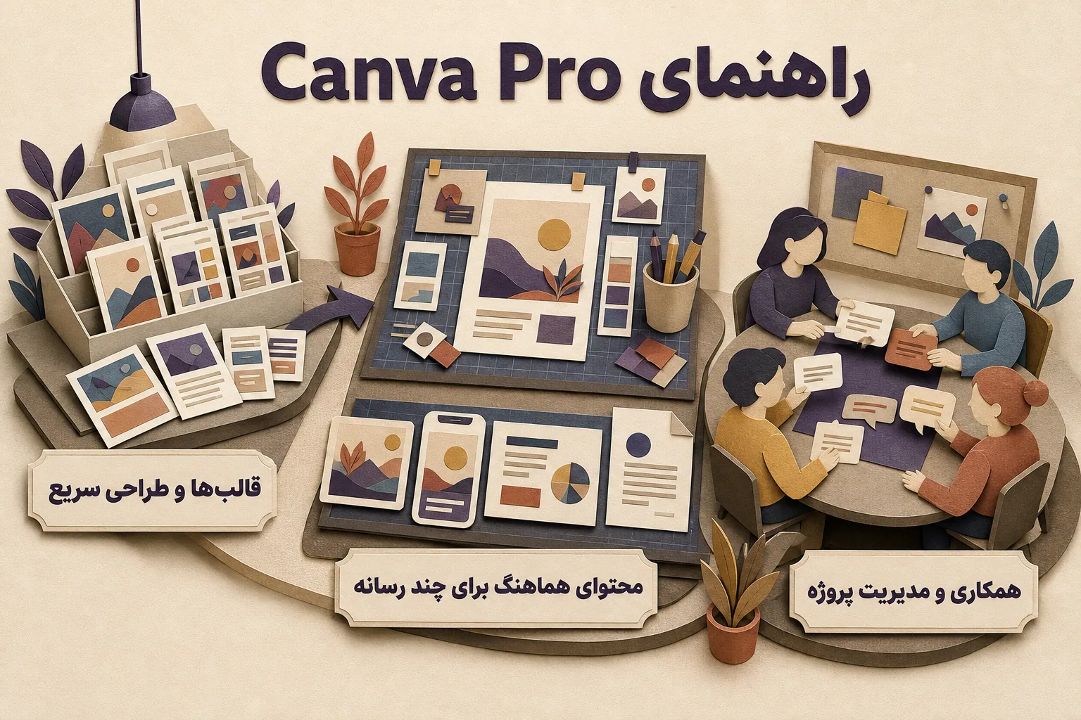 اینفوگرافیک راهنمای انتخاب و استفاده از Canva Pro