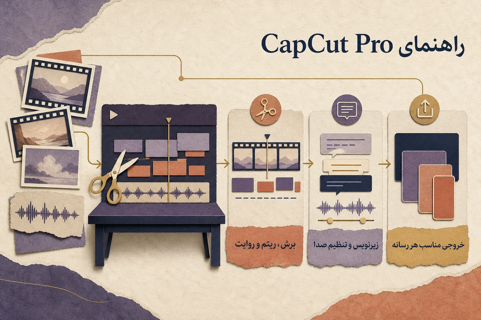 اینفوگرافیک راهنمای انتخاب و استفاده از CapCut Pro