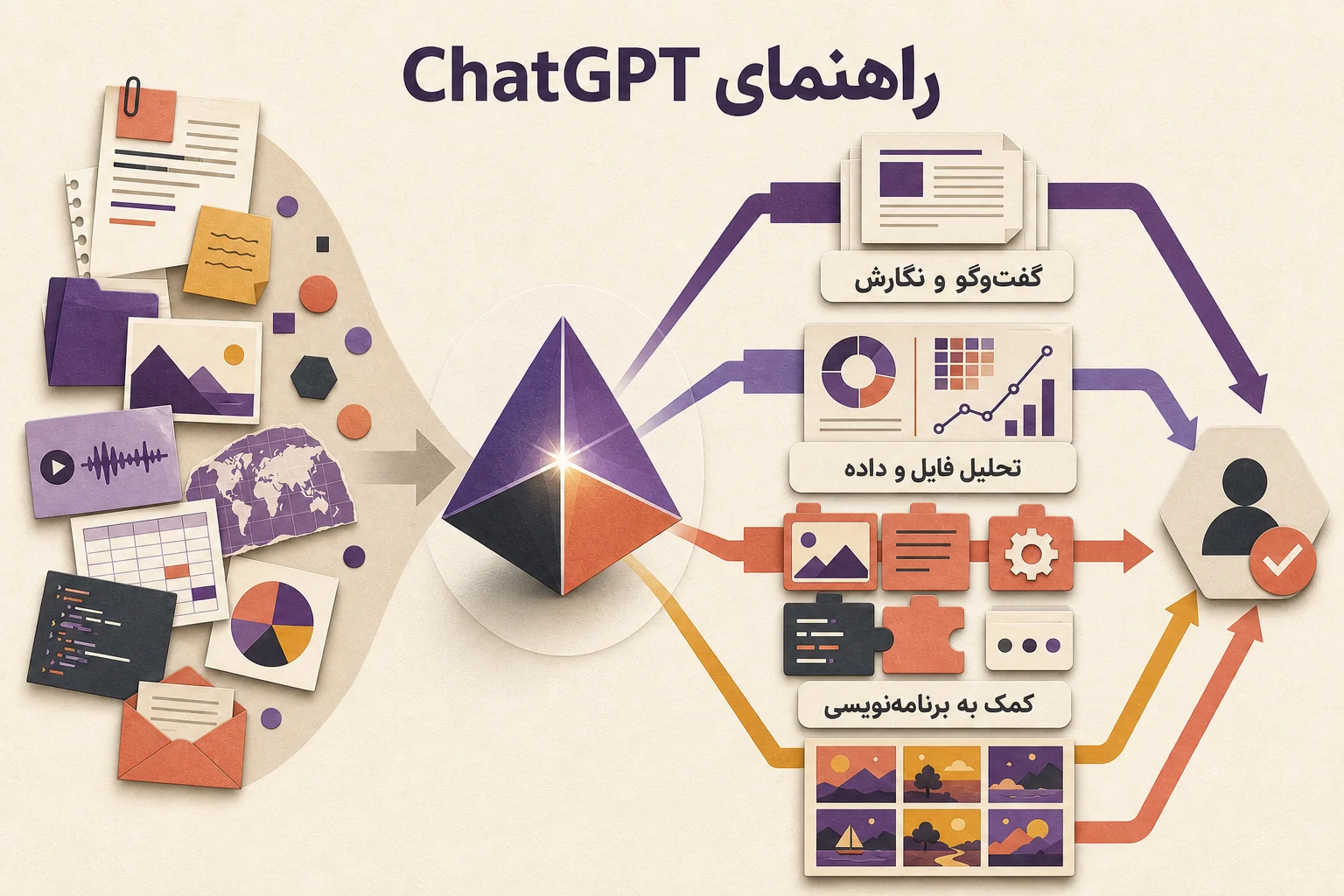 اینفوگرافیک راهنمای انتخاب و استفاده از ChatGPT Plus
