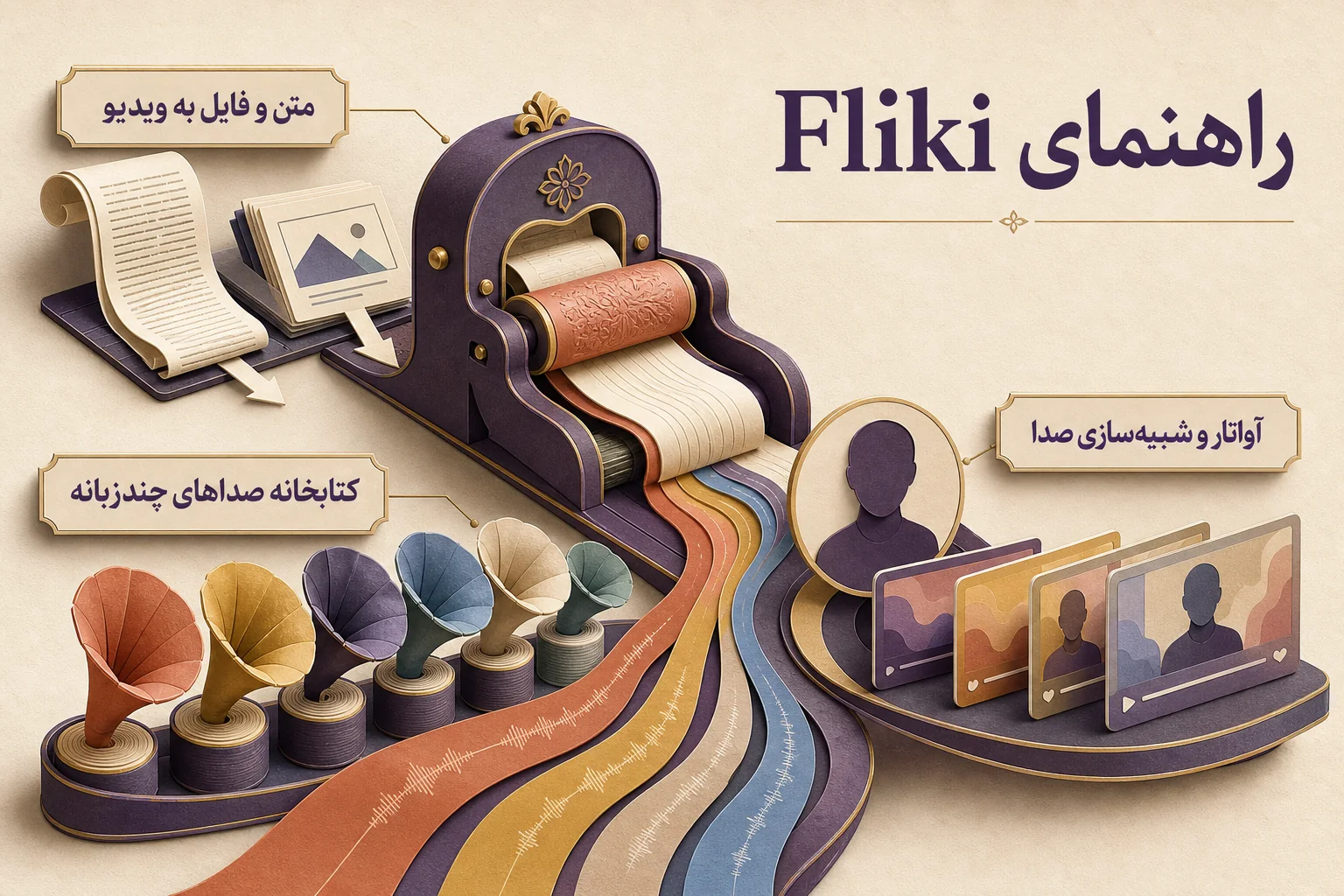اینفوگرافیک راهنمای انتخاب و استفاده از Fliki AI Standard