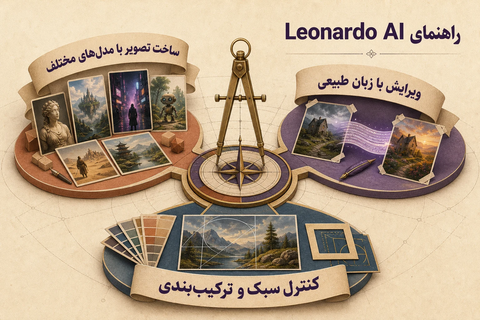 اینفوگرافیک راهنمای انتخاب و استفاده از Leonardo Apprentice