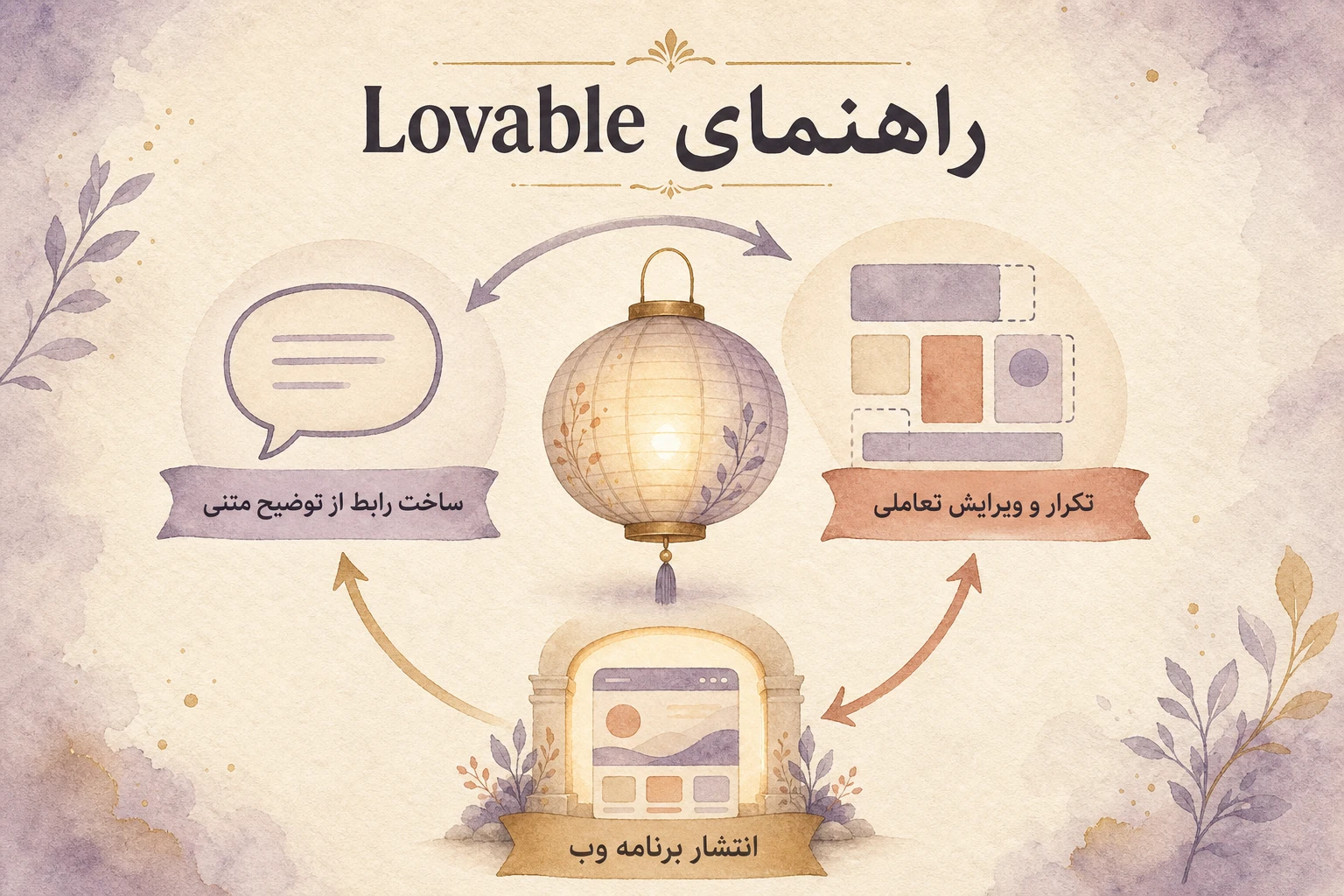 اینفوگرافیک راهنمای انتخاب و استفاده از Lovable Pro