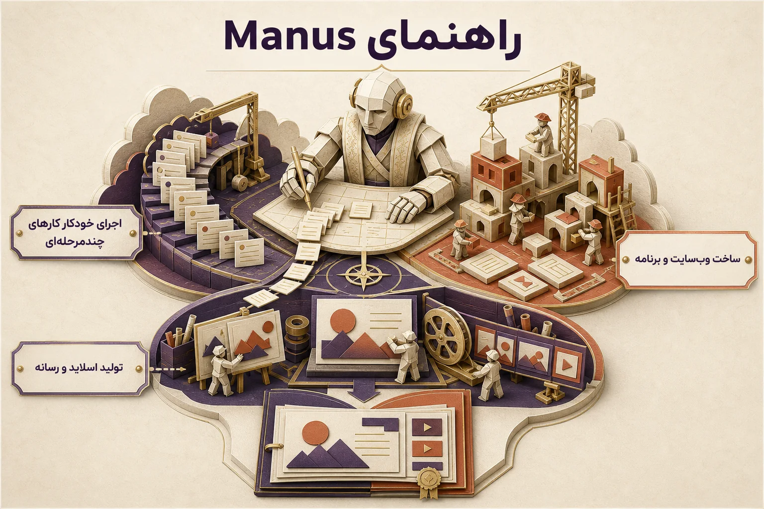 اینفوگرافیک راهنمای انتخاب و استفاده از Manus Pro