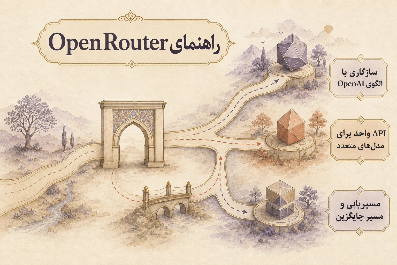 اینفوگرافیک راهنمای انتخاب و استفاده از OpenRouter Credits