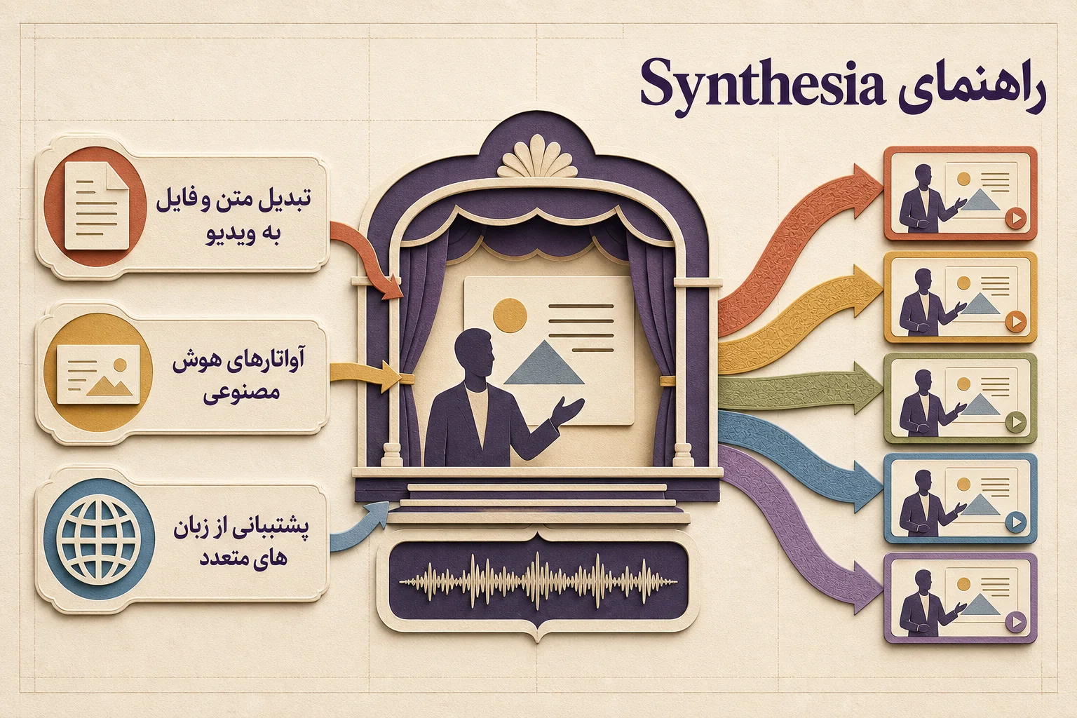 اینفوگرافیک راهنمای انتخاب و استفاده از Synthesia Starter