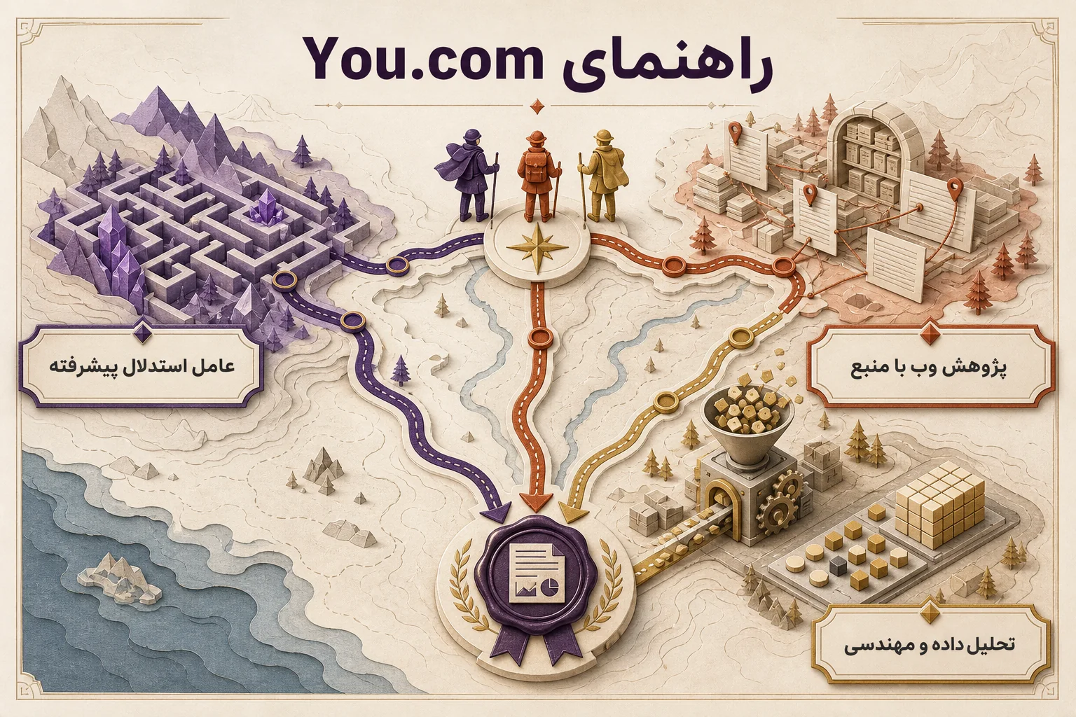 اینفوگرافیک راهنمای انتخاب و استفاده از You.com Pro